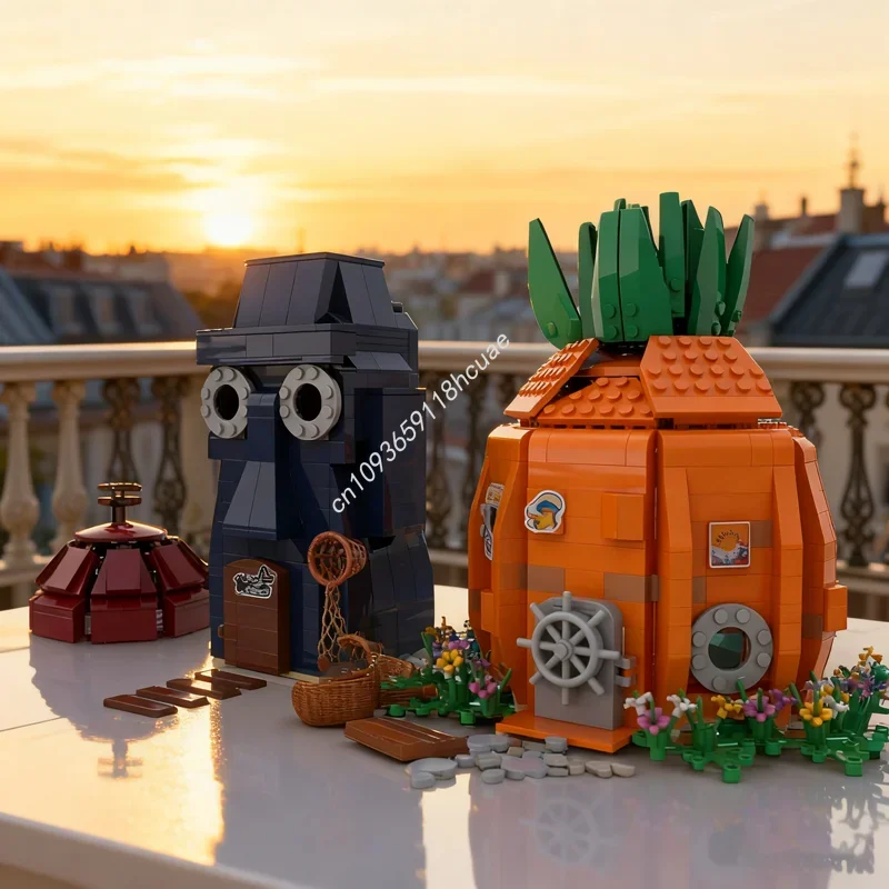 

Набор строительных блоков MOC Conch Street SpongeBob SquarePantsed, 1064 детали, модель для сборки, рождественский подарок, идея для творчества, развивающая игрушка, конструктор для детей на день рождения