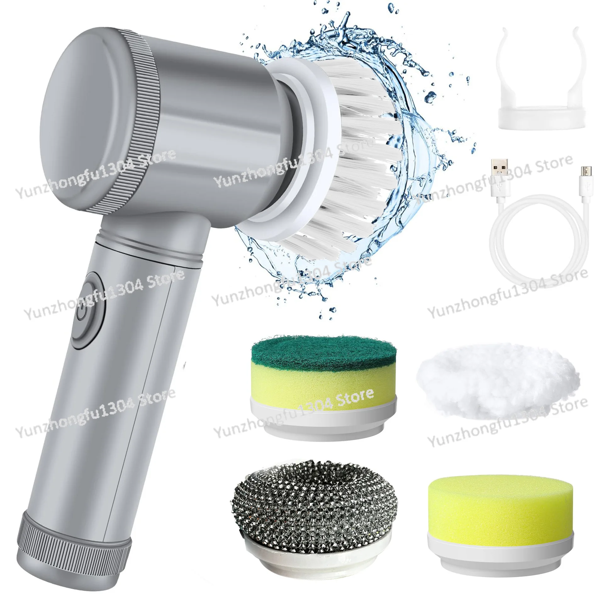 Electric cleaning brush kitchen bathroom multi-function cleaner electric shoe shine