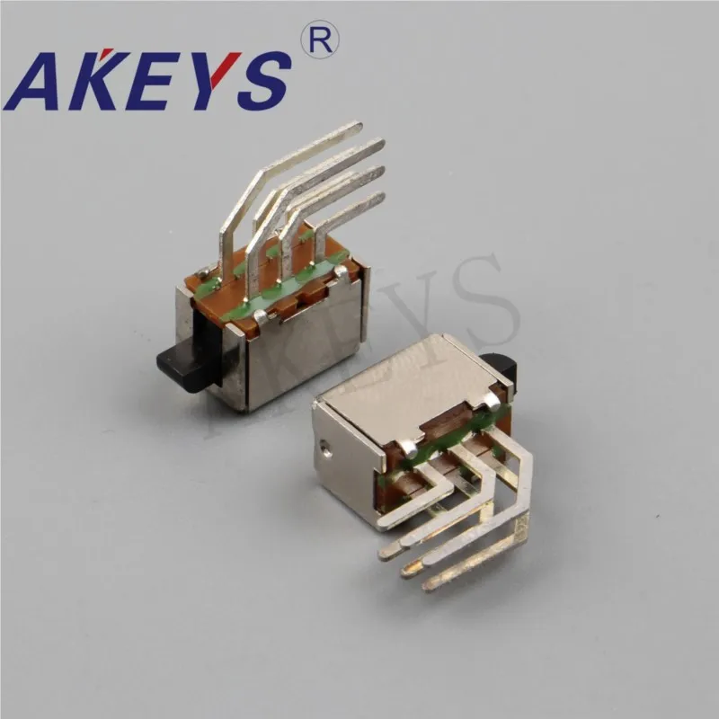 10PCS PS-22F93 Lock - free Push Button power switch with bent foot and no fixed foot