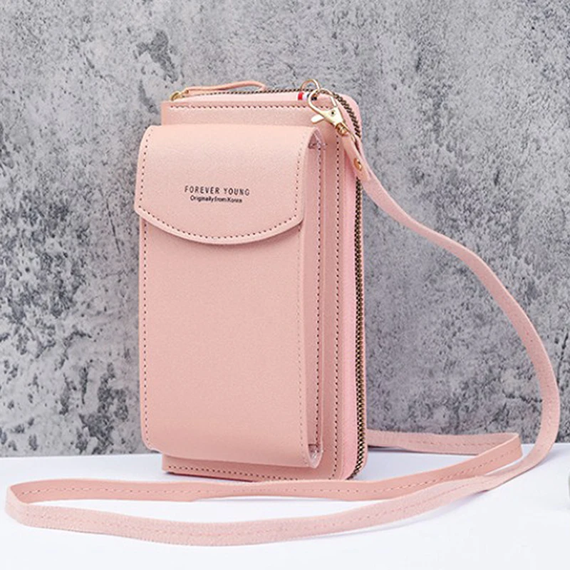 Saco de couro macio das mulheres carteiras tela sensível ao toque bolsa de telefone celular sacos de alça feminina bolsa feminina crossbody bolsa de ombro