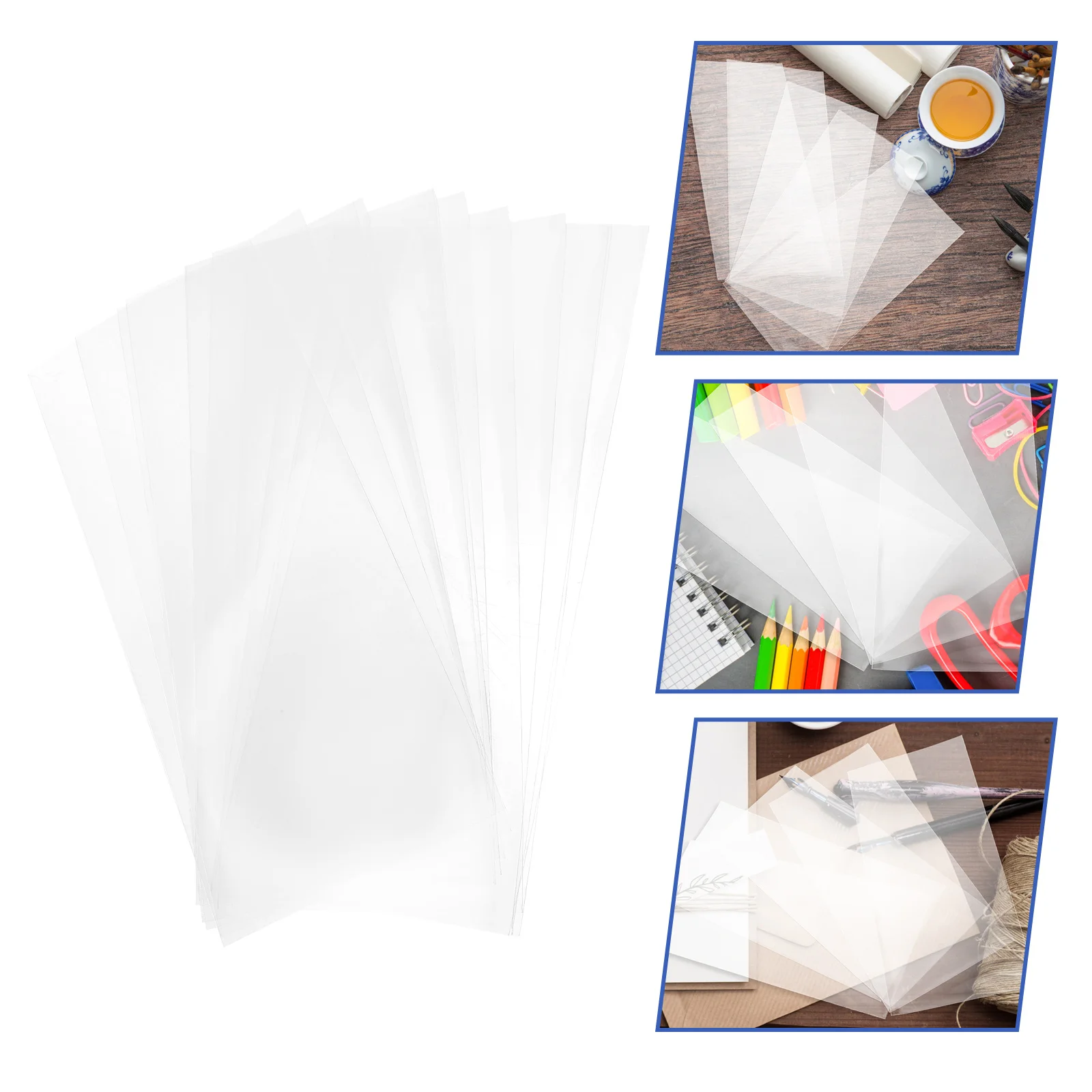 100Pcs Paper Money Protective Sleeves Clear Banknote Holder Bags Collection Bill Storage Pouches for Currency Paper Money Holder
