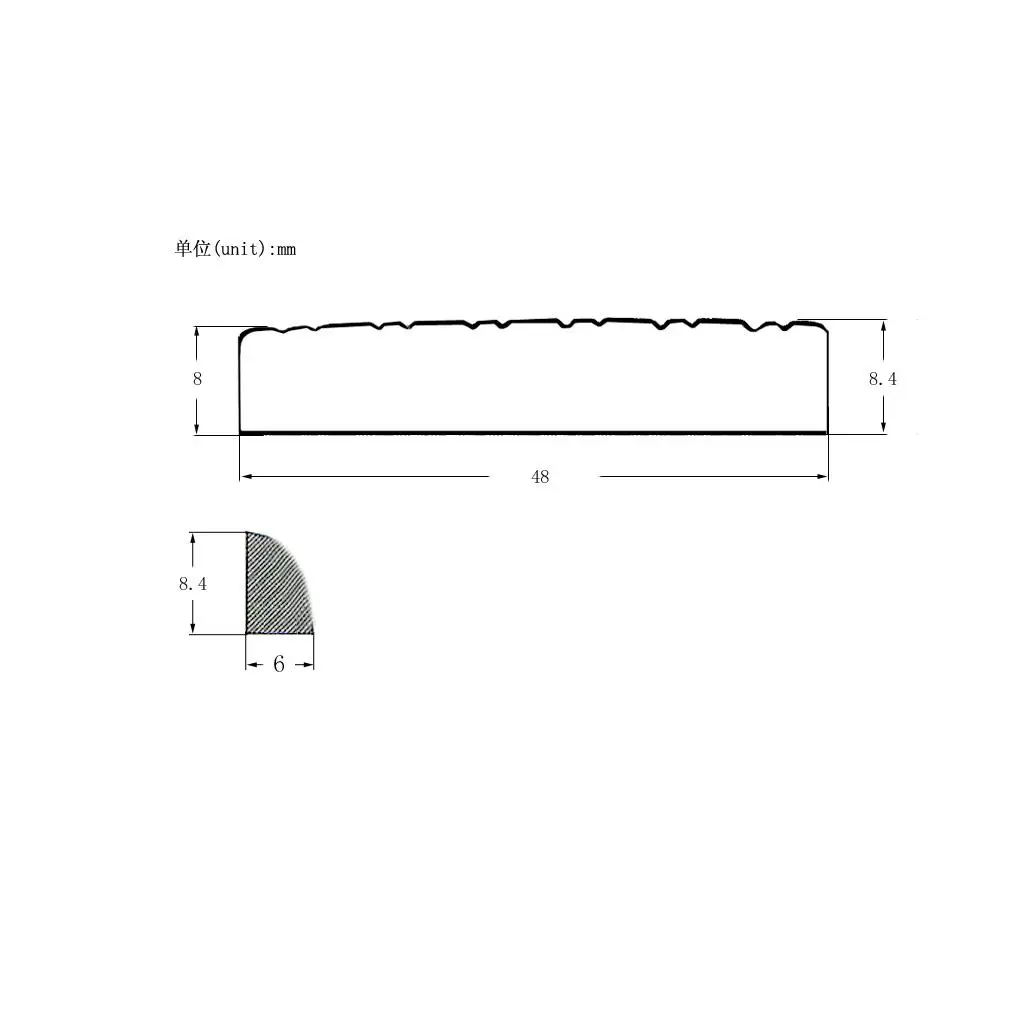 Acoustic Folk Guitar Slotted Nut Plastic Bridge Upper Nut Repair Parts Stable Tuning for 12 String Guitar view 6