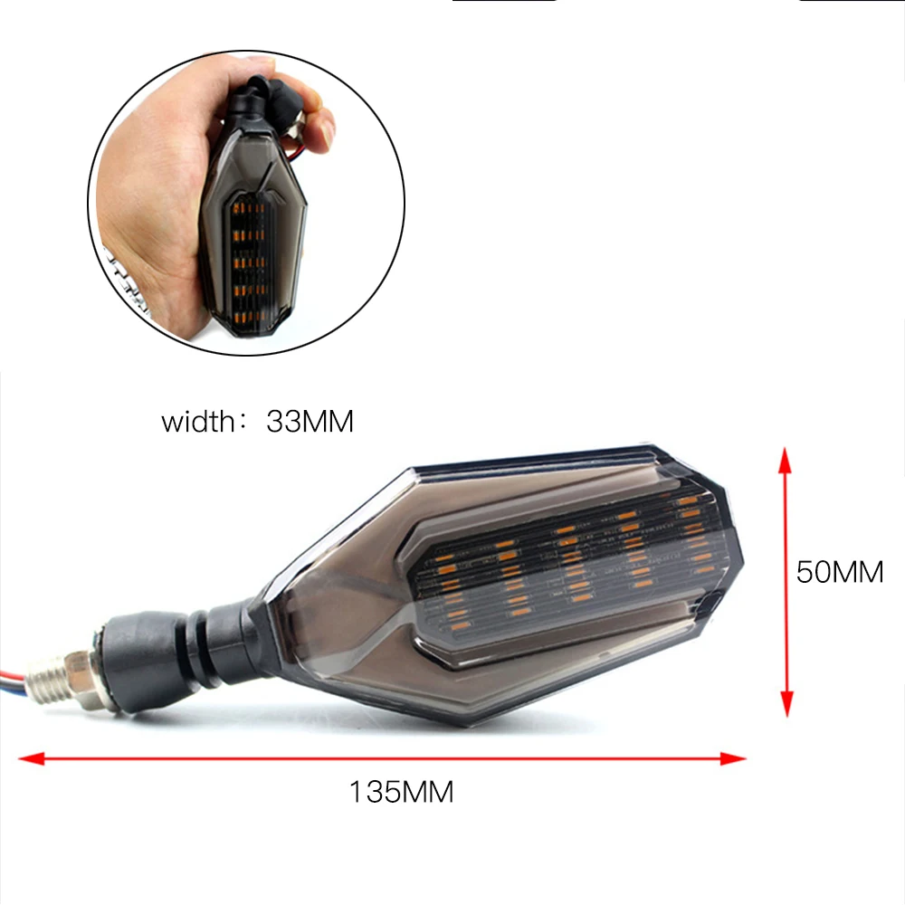 สัญญาณไฟเลี้ยว LED สำหรับรถจักรยานยนต์ ABS อะคริลิคกระพริบเป็นตัวบ่งชี้สีเหลืองอำพันอเนกประสงค์สำหรับ SV400 Suzuki SV650 SV1000 GSR 600 750 Bandit