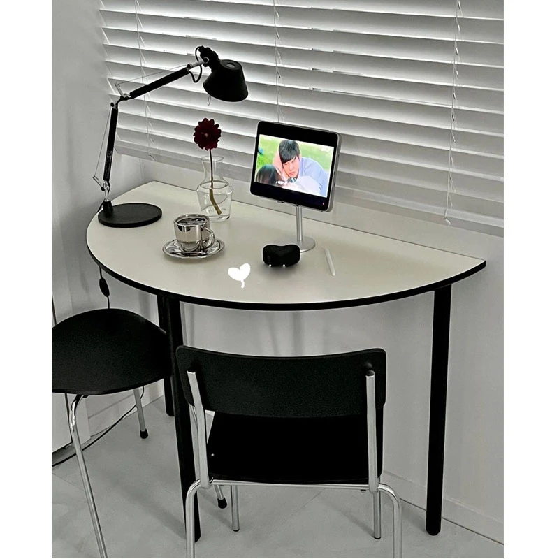 Creative table Oval semicircular household computer table Premium desk