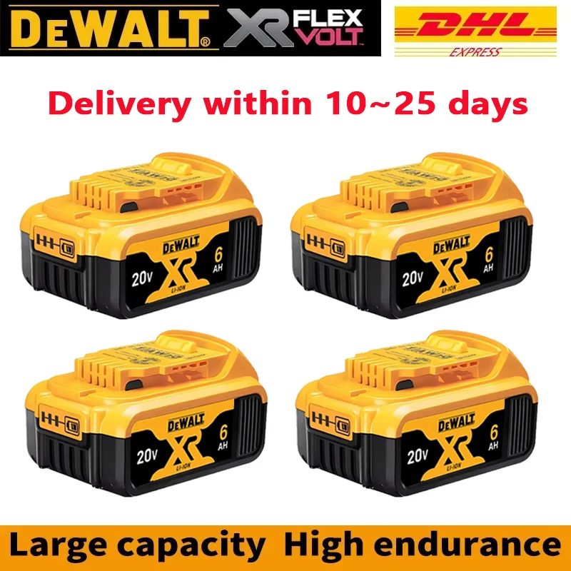 

100% оригинальный аккумулятор DEWALT 20 В, электроинструмент Dewalt DCB606, DCB206, DCB205, DCBGene, DCB200 MAX, 20 В, 60 В, 6 Ач, 9 Ач, аккумулятор Dewalt