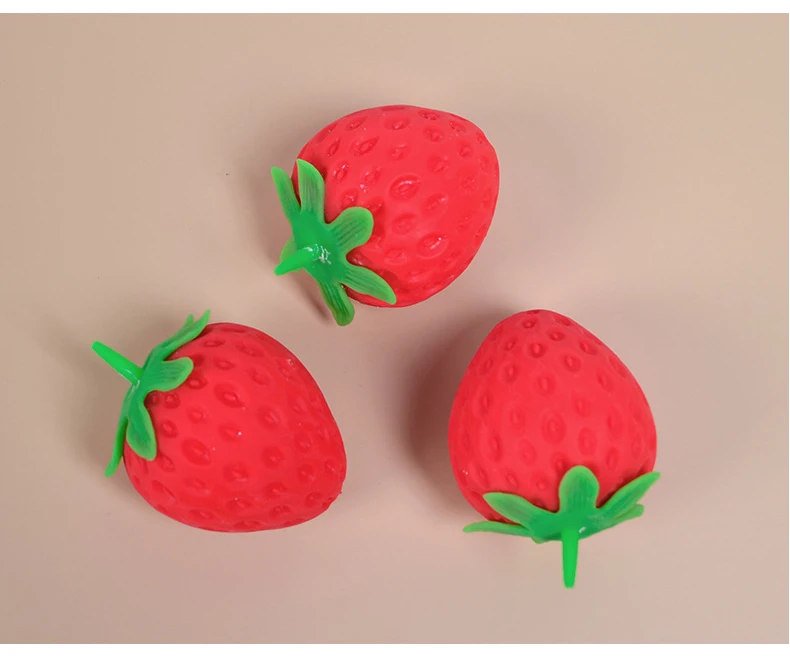 Weiche Erdbeer-Frucht-Squishy-Spielzeuge – Langsam aufsteigendes Stressabbau-Spielzeug für Erwachsene, Quetsch-Anti-Angst-Sensorik-Fidget-Spielzeug – Detail 3