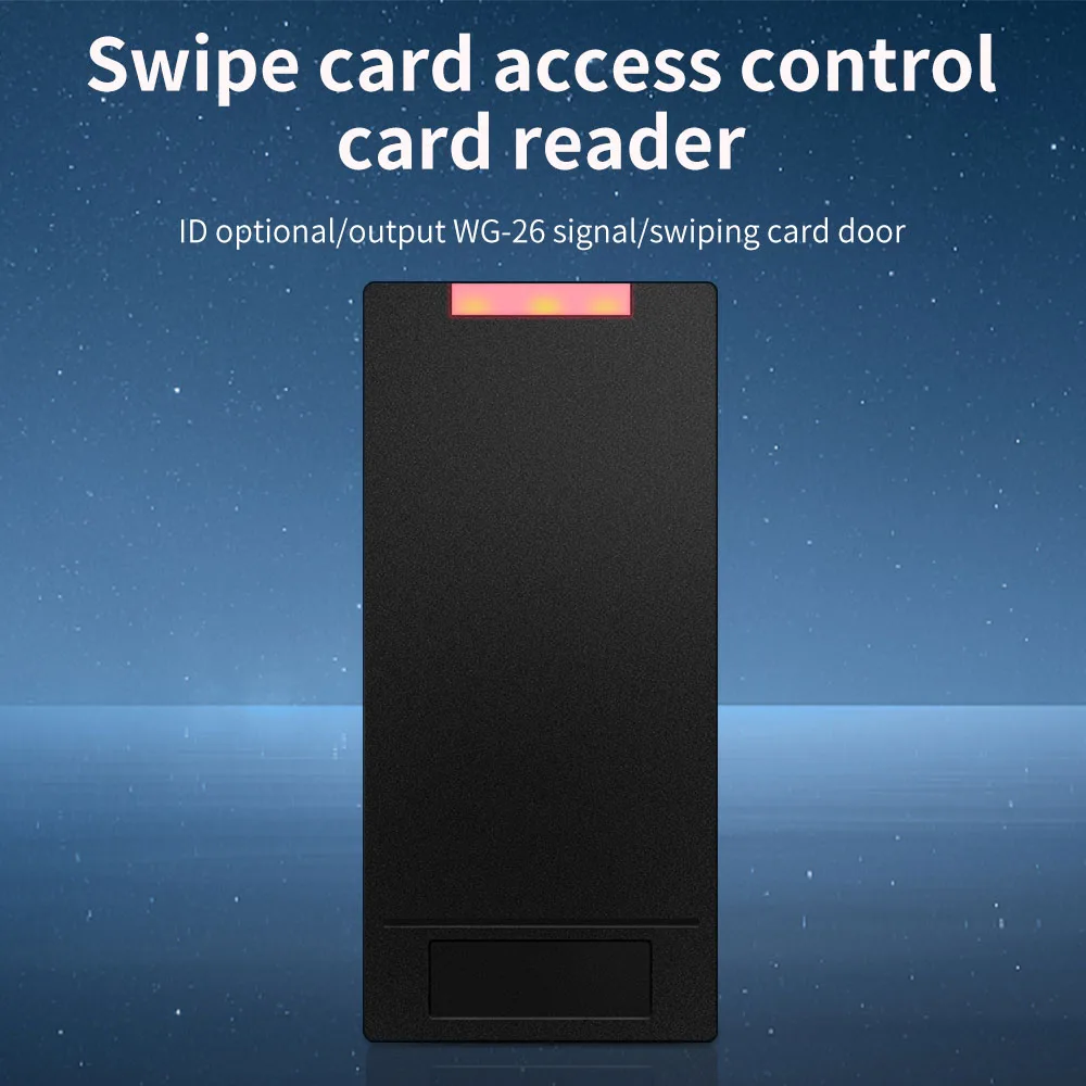 Swipe 125Khz EM Card Waterproof Rfid Card Reader Wiegand Communication Slave Reader For Door Access Control System With WG Input