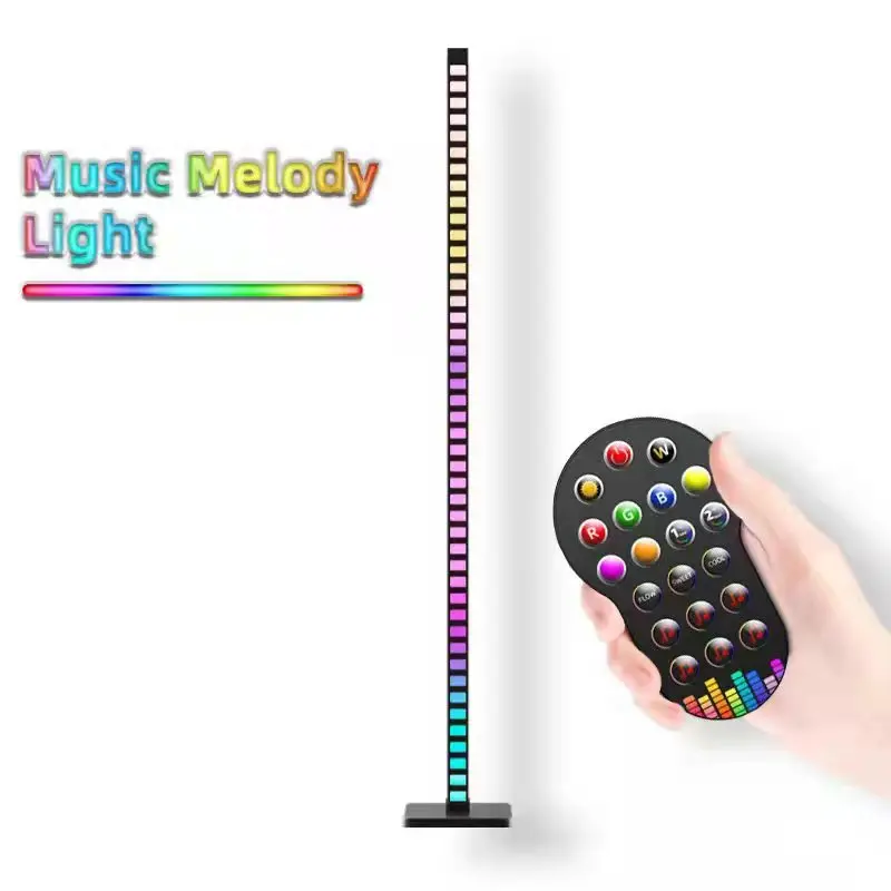 RGB Floor Rhythm Light Music Sync Gaming Lights Decoration Light Corner Rhythm Floor Lamp wiht APP Control Remote Control