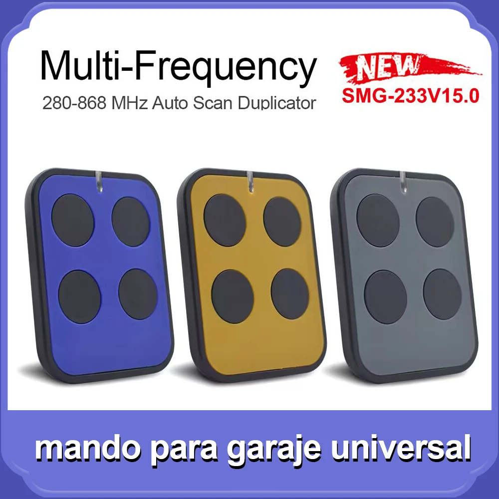 Universal Multi-Frequency Garage Door Remote Control Replicator Gate control 433MHz 868MHz door opener For Fixed rolling code