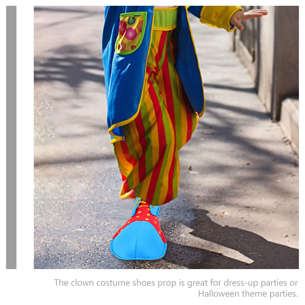 

Clown Costume Cloth Shoes Props Decorate Fabric Halloween Accessory Cosplay Child