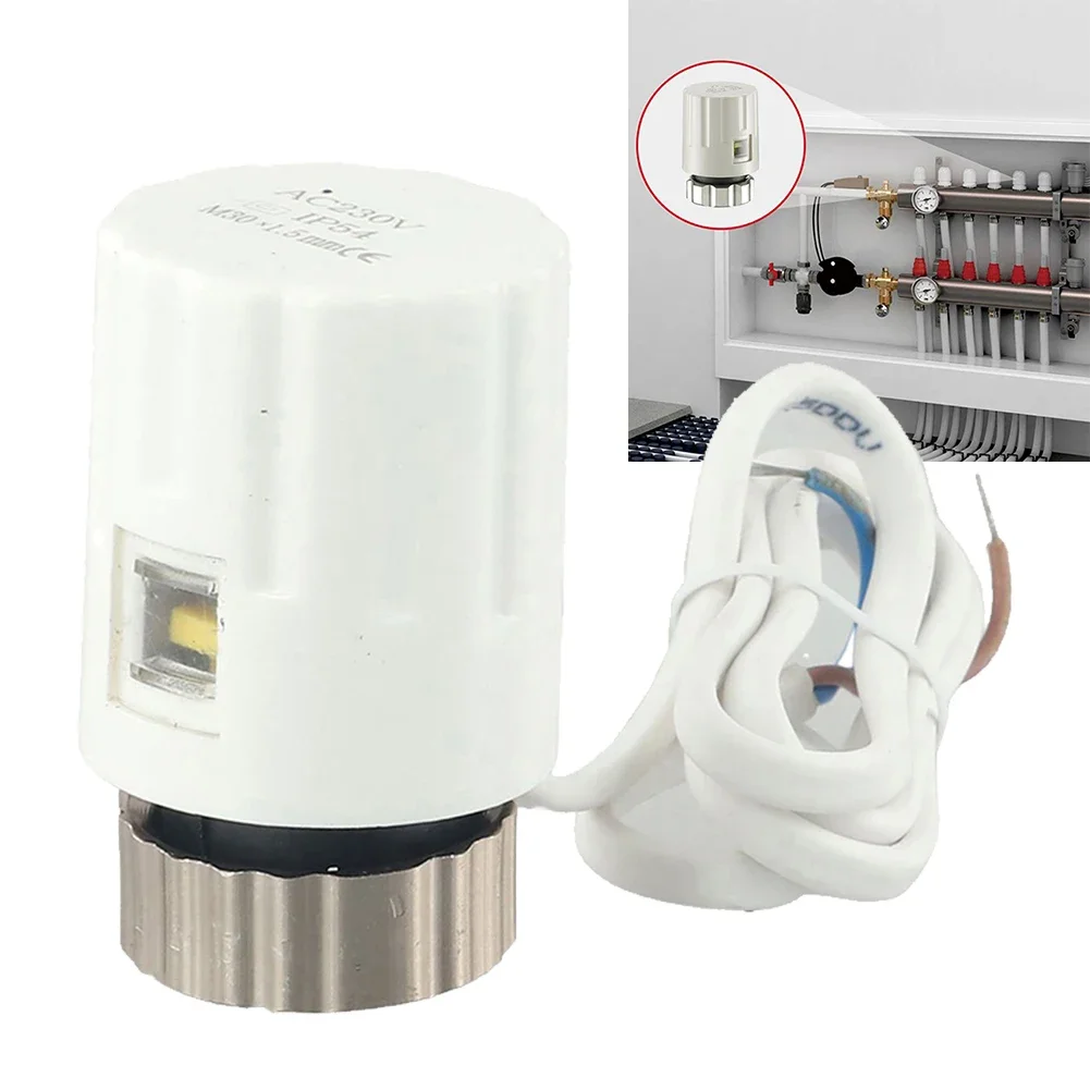 5 uds válvula actuadora eléctrica M30x1 5mm para calefacción de suelo y radiadores 230V Control eficiente de temperatura y flujo de agua