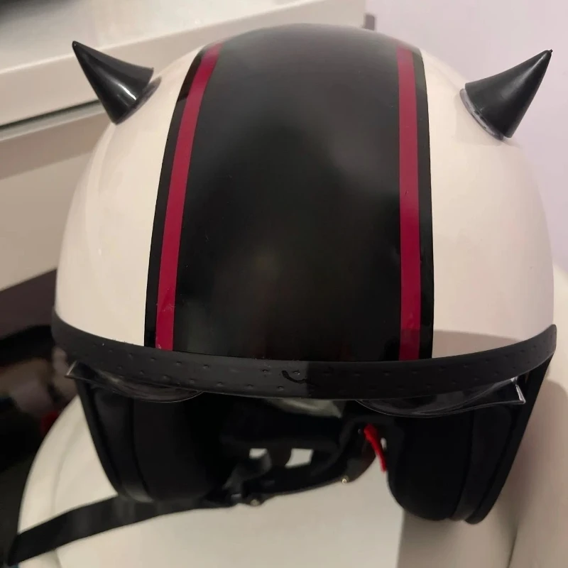 2PCS Cute Rubber Helmet Horns Decoration for Motorcycle Off-Road Bike Helmet Personalized Styling Accessories