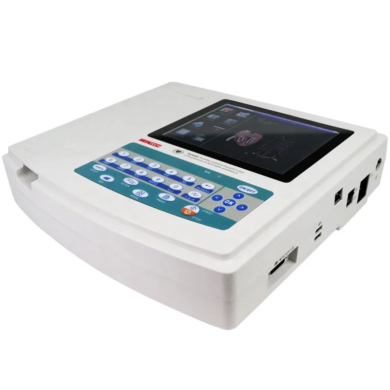 

High quality 12 Channel ECG machine,Touch Screen ECG and data transfer by Software PC ECG