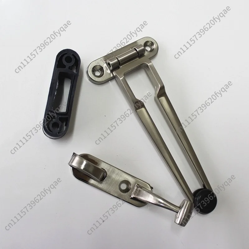 2set Solid Slide Latch with Nickel Brushed Finish Zinc Alloy Door Security Lock, Hotel Privacy Flip Bolt