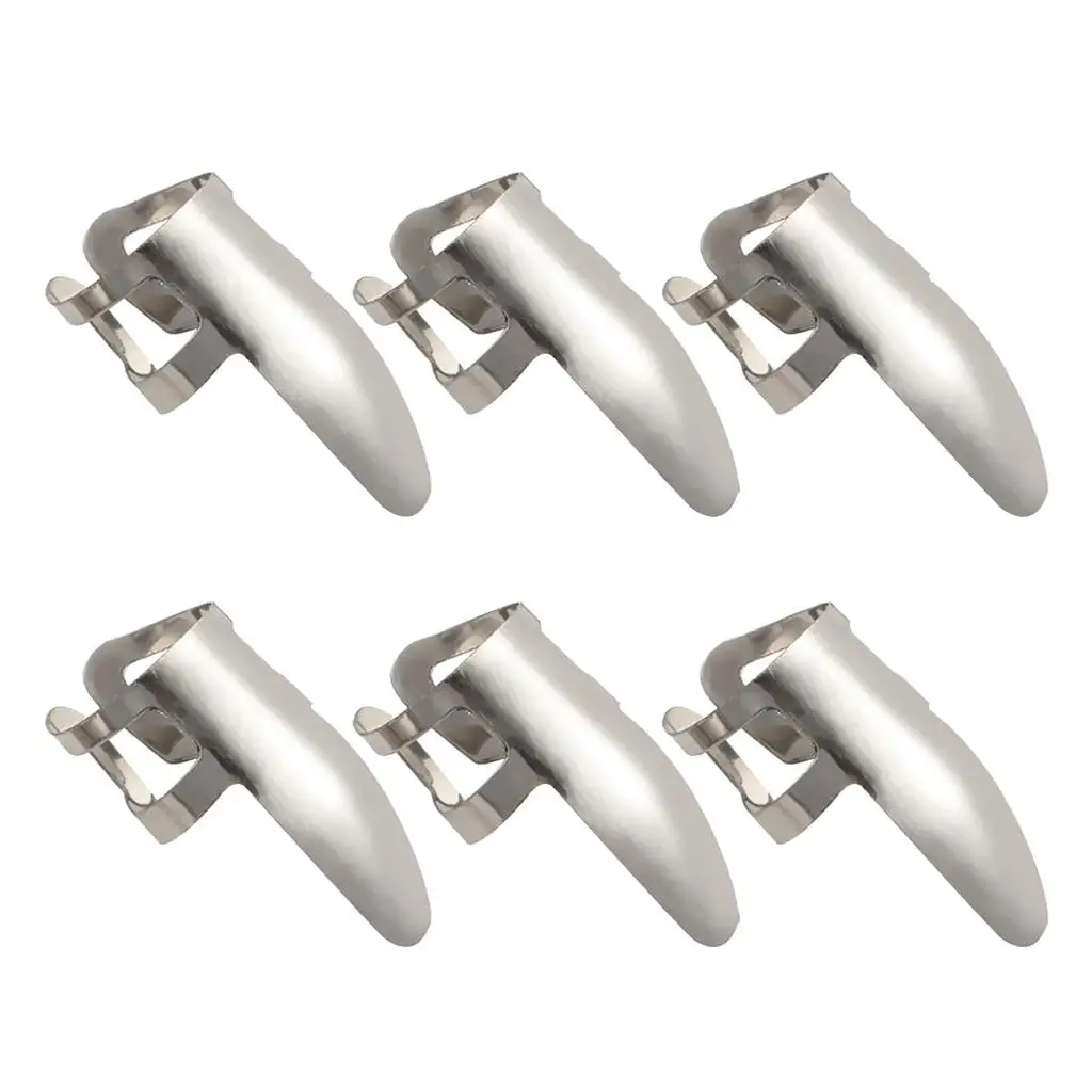 Hot Stainless Steel Finger Picks Plectrums for Guitar Bass Banjo