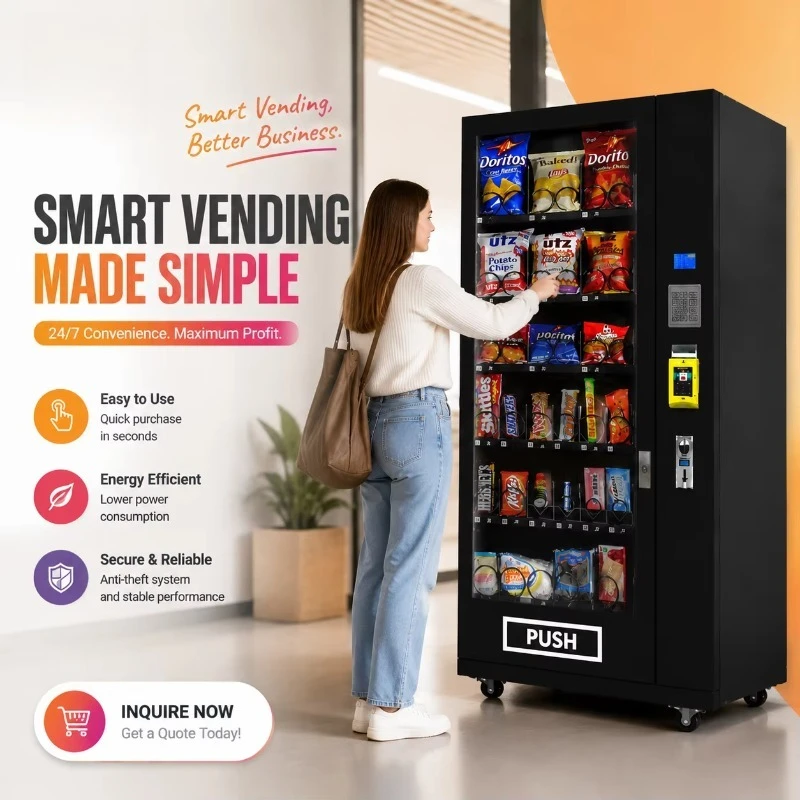 

FOODLINE Customized Refrigerated Beverage Vending Machine MDB Cashless Payment System for Airport Mall and Metro