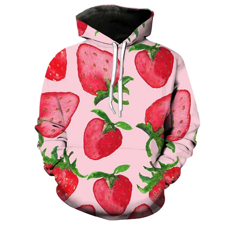 

Fruits Graphic Hoodie For Men Women Delicious Food 3D Printed Sweatshirt Casual Long Sleeve Hoodies Oversized Tops Pullovers