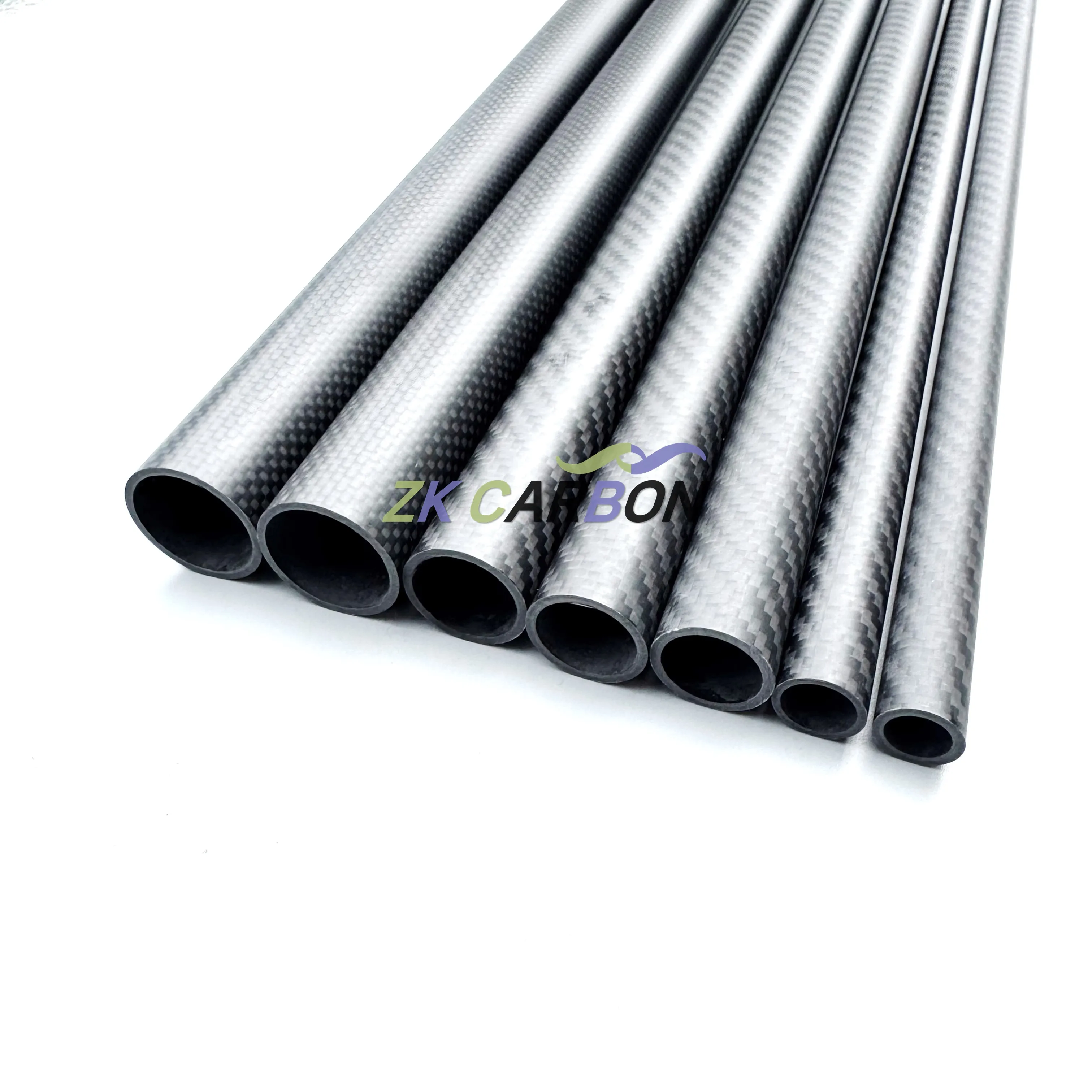 4pcs/lot 240mm Carbon Fiber Tube 3K Hardness Composite Material 8mm 10mm 12mm 16mm 18mm 20mm 22mm 25mm 30mm CNC Machining