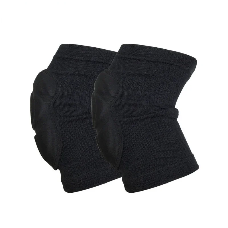 Adult Children Black High Elastic Sports Dancing Knee Pads, Sponge Cushion Shockproof Protective Cover