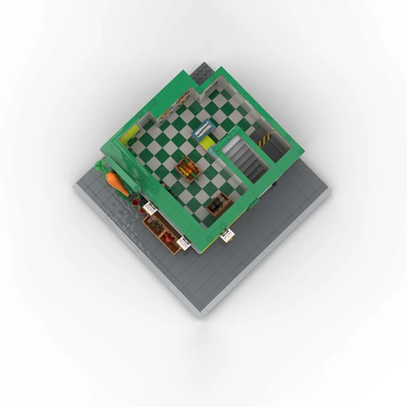 1724pcs MOC Modular Grocery Store Modification Cityed Model Building toy blocks DIY creative Christmas gift idea Education Brick