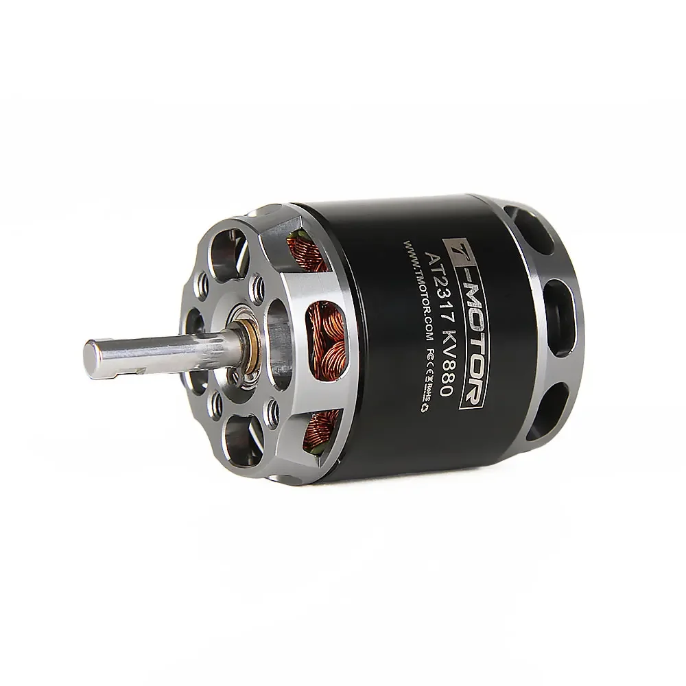 T-MOTOR AT2317 Long Shaft KV880 1400KV KV1250 brushless motor for Hybrid Vertical Take-off Landing UAV