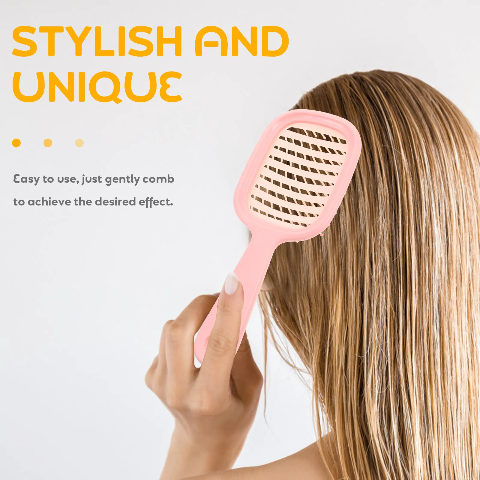 Vented Hair Brush for Detangling and Scalp Massage Ergonomic Anti Static Compact Travel Hairbrush for Women Men Curly Thick