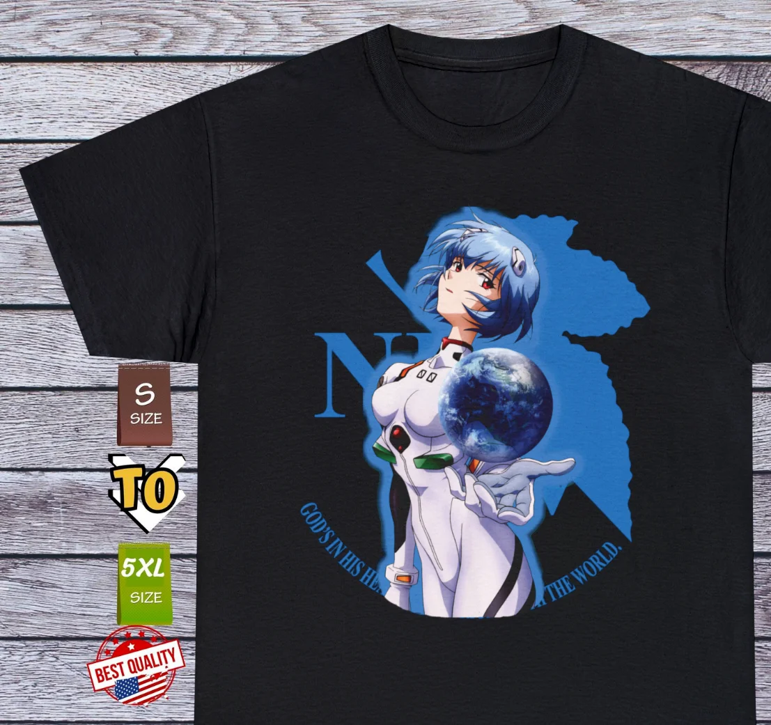 Rei T Shirt Eva Nerv Neon Genesis  Anime Japanese Tee Manga Cosplay