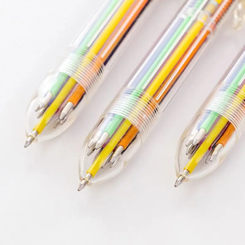 for Creative Multicolor Ballpoint Pen Lovely Stationery Press 8 Color Oil Pen Fo Drop Shipping