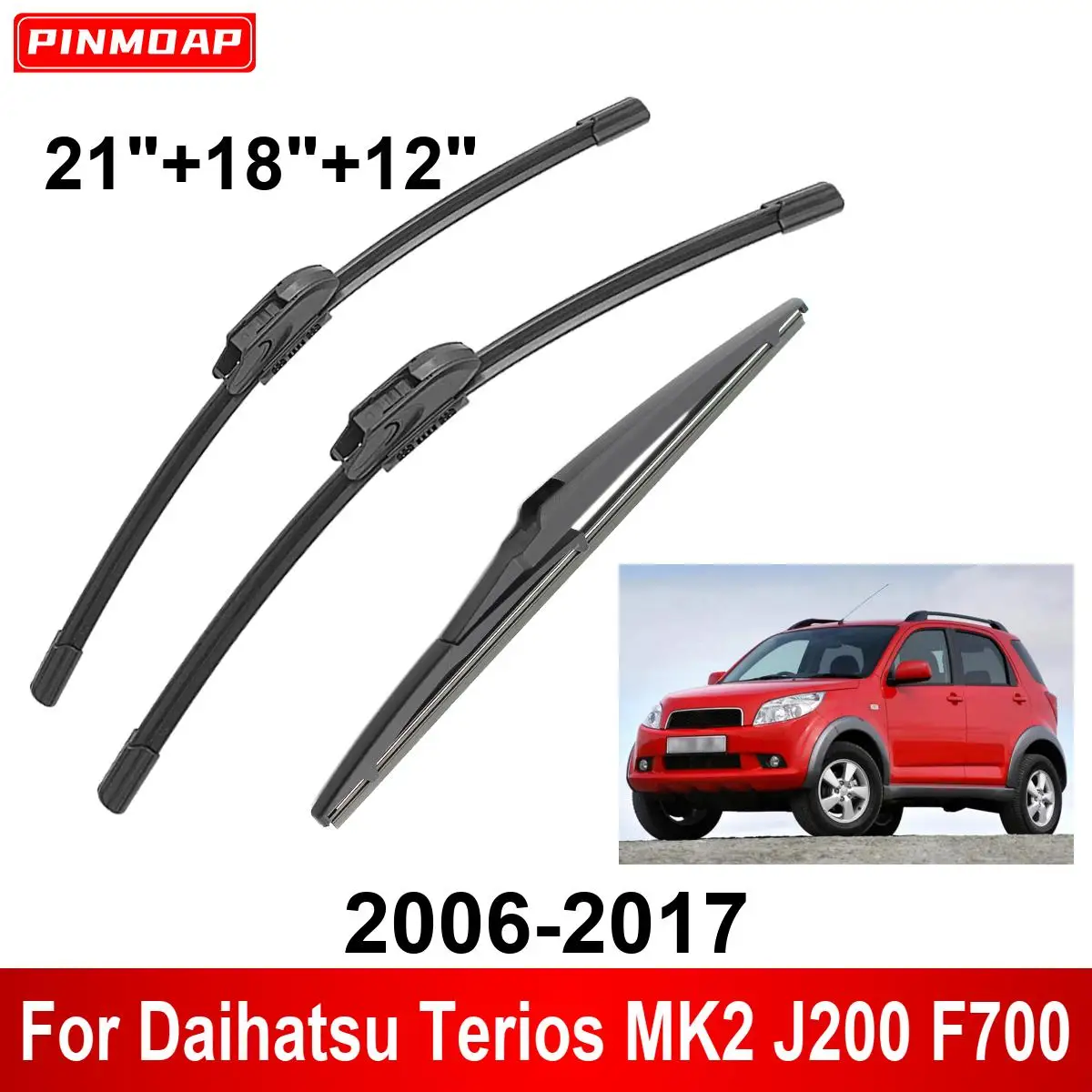 

Щетки стеклоочистителя Передние Задние для Daihatsu Terios MK2 J200 F700 2006-2017, 3 шт.