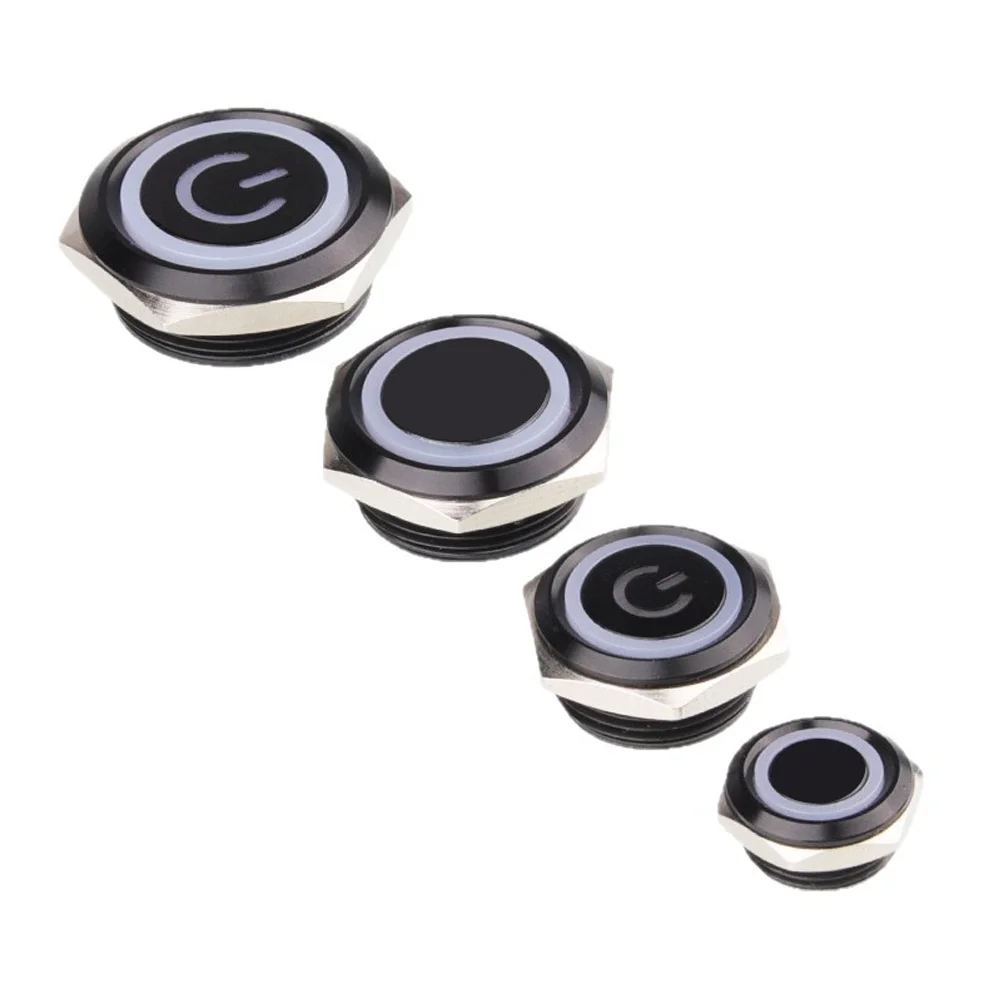 

12/16/19/22mm Metal Push Button Switch Short Stroke Mini Waterproof Metal Push Button Switch Momentary LED Touch Elevator Button