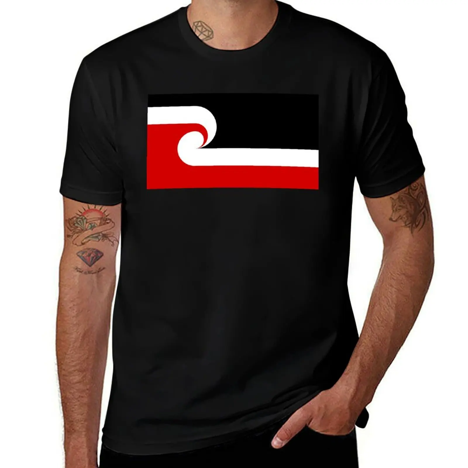 

Tino Rangatiratanga flag T-Shirt Work Utility Casual Tee Shirt