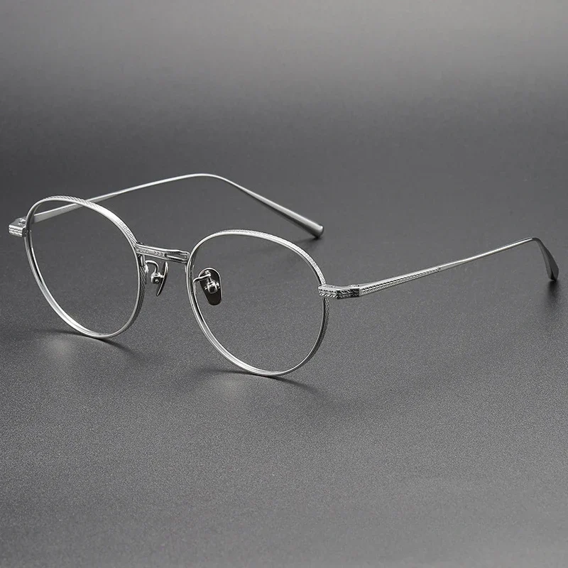 العلامة التجارية تصميم النساء جولة مكافحة نظارات الضوء الأزرق الإطار N-017 اليابانية اليدوية الرجال قصر النظر التيتانيوم الرجعية قصر النظر النظارات البصرية