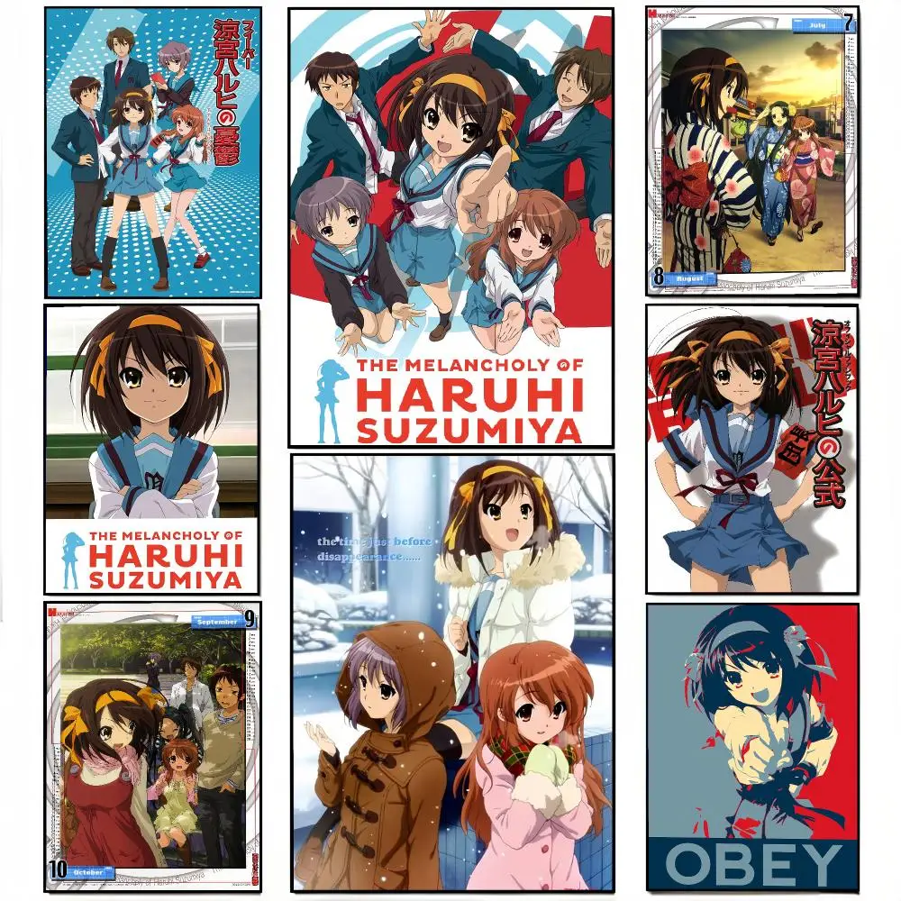 Anime The Melancholy of Haruhi Suzumiya Poster Wall decals, perfect for hallways, living rooms, and home decor