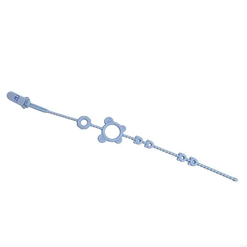 97BE Catena per succhietto per neonati Portaciuccio per neonato per i più piccoli Neonati Cinghia per ciuccio Massaggiagengive