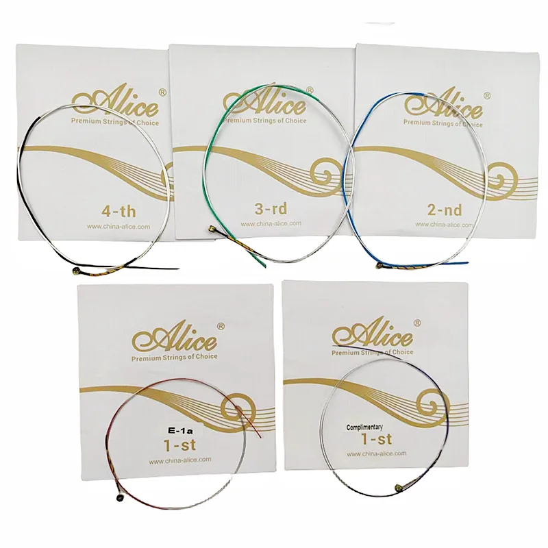 

Professional Nylon Violin E A D G String, Double E Strings 3/4-4/4 Size Alice A747