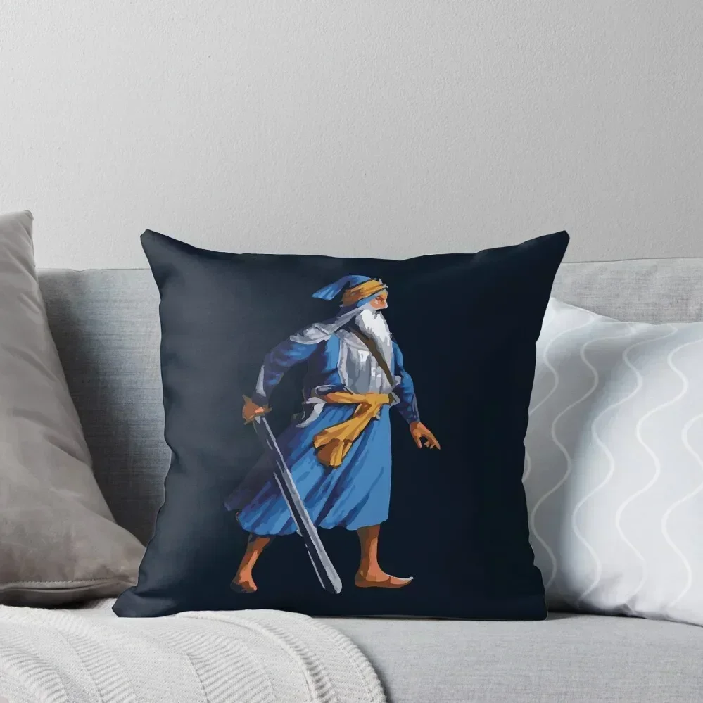 

Baba Deep Singh Colour Active Throw Pillow Sofas Covers covers for pillows Sofa Decorative Covers pillow