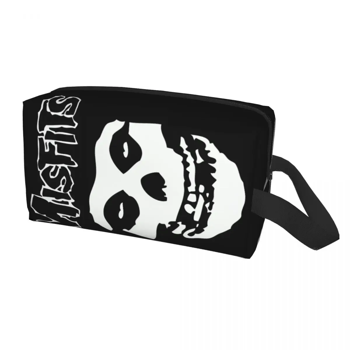 Kawaii Horror Punk Rock Band Misfits Travel Toiletry Bag for Women Makeup Cosmetic Organizer Beauty Storage Dopp Kit