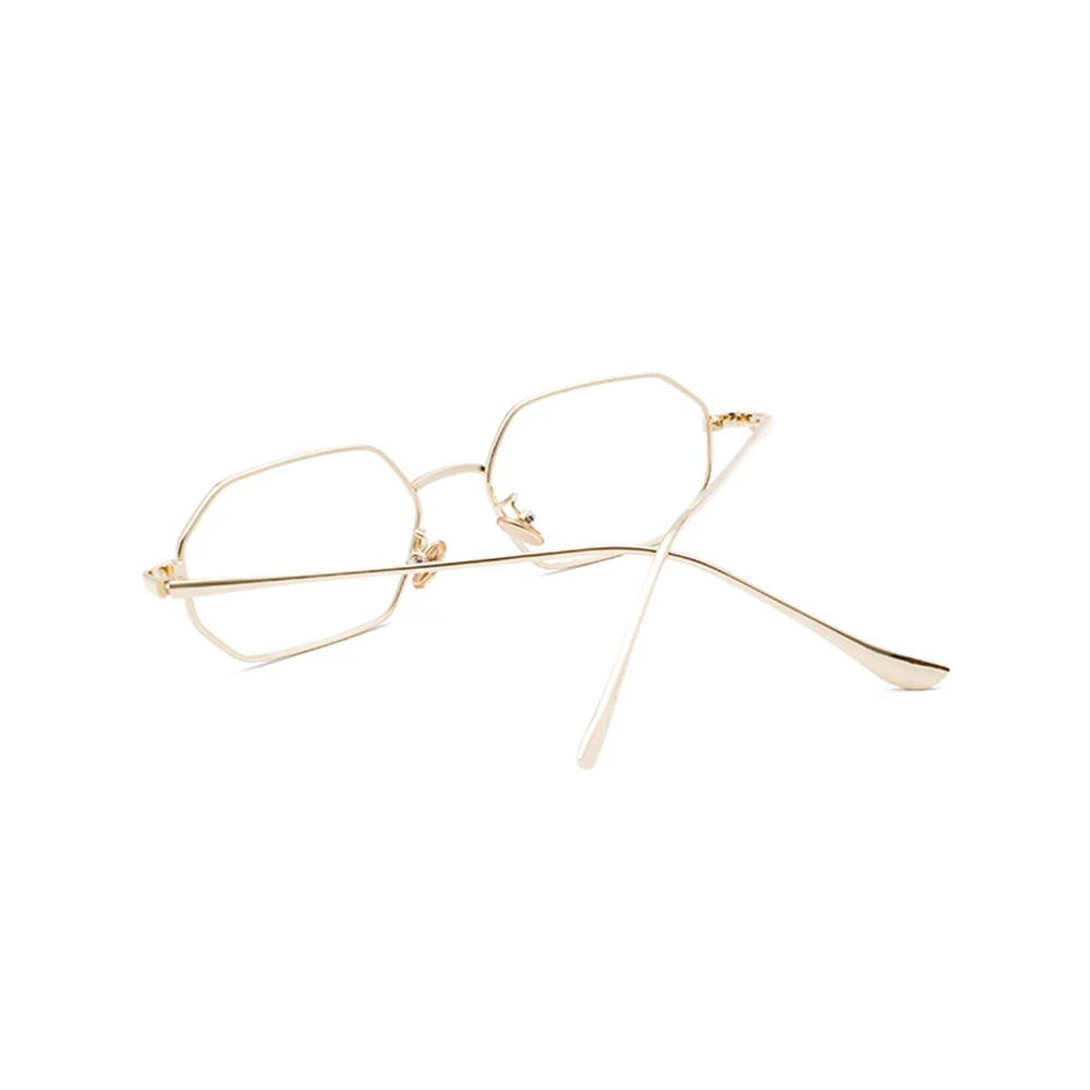 6 Sides Alloy Gold Retro Frame Photochromic Progressive Multifocal Reading Glasses +0.75 To +4