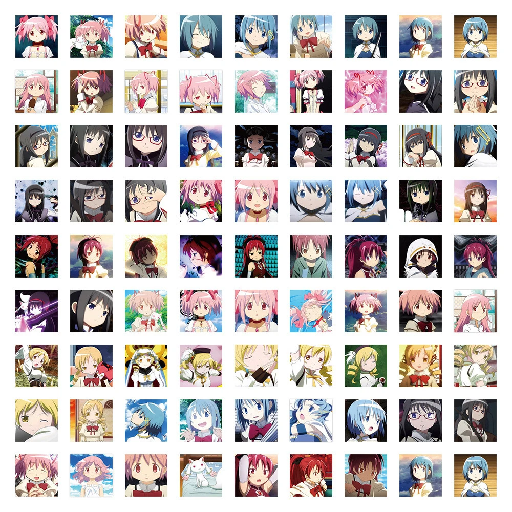 20/40/80pcs Anime Puella Magi Madoka Magica Stickers Kawaii Kaname Madoka Cartoon Sticker Phone Diary Luggage Cute Girls Decals