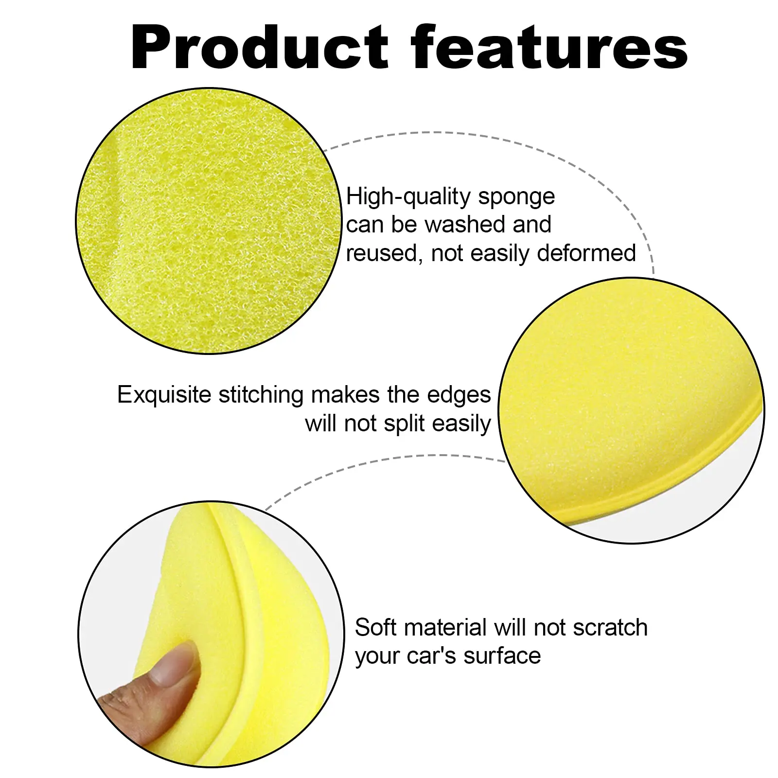 Car Waxing Foam Polish Sponges Applicator Detail Washing Pads Wax Soft Sponge Cleaning Accessories Dust Remove Car Cleaning Tool