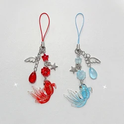 Cute Koi Fish Phone Charm Fairy Core Keychain 1pcs Original Design
