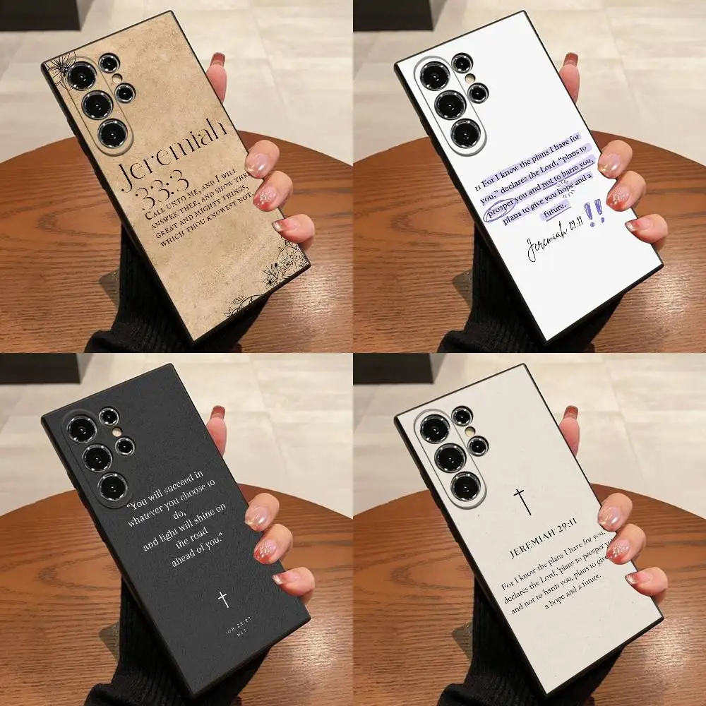 

God Jesus Bible Verse Isaiah Phone Case For Samsung S25,S24,S21,S22,S23,S30,Ultra,S20,Plus,Fe,Lite,5G Black Cover