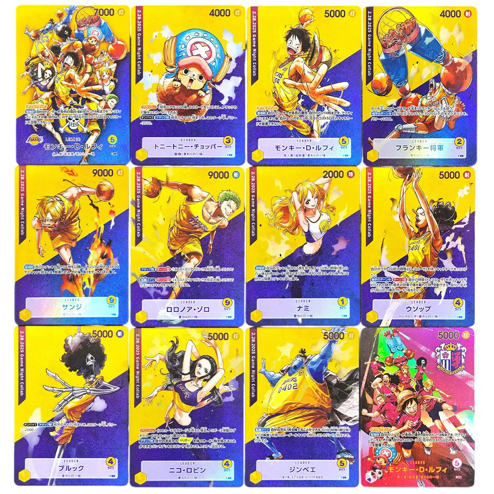 

Коллекционные карточные игры DIY One Piece: Баскетбол, Луффи, Лидер, Нами, Зоро, Робин, Санджи, Чоппер, Брук. Японские TCG аниме-карточки.