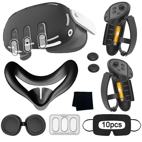 High Quality 9 In 1 VR Accessories Silicone Cover Set For Meta Quest 3…