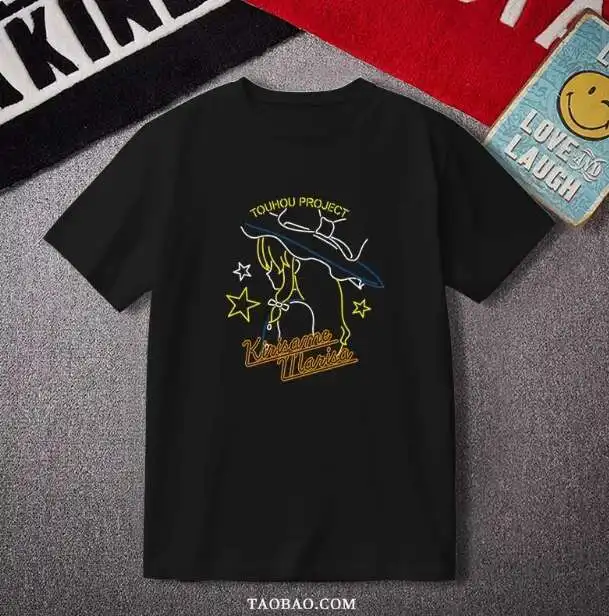 

Anime Touhou Project Kirisame Marisa Short Sleeve T-Shirt Summer Cosplay Costume Casual Student Loose Tops anime