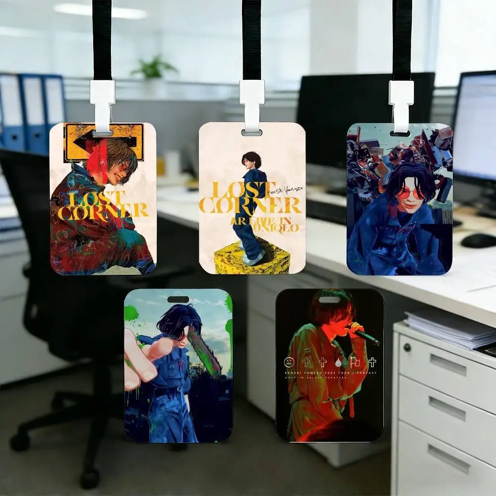 Singer Kenshi Yonezu Lost Corner Lanyard Pull Back Clip Holder and Card Holder Rotating Back ID Card Family Gift