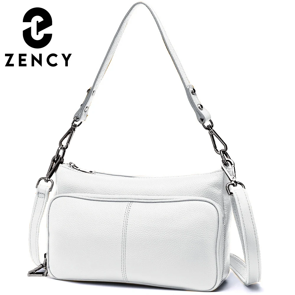 Zency Elegant Women Handbag 100% Genuine Leather Ladies Shoulder Bag Crossbody Messenger Purse Fashion Hobos Top Quality