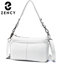 Zency elegancka torebka damska 100% prawdziwej skóry damska torba na ramię Crossbody torebka listonoszka moda Hobos najwyższej jakości