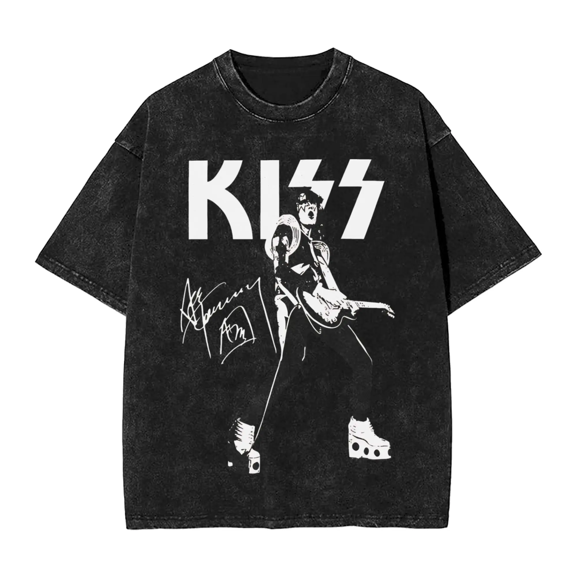 

Мужские и женские винтажные потертые футболки Rip Ace Frehley The Spaceman 1951-2025, футболка с принтом поцелуя, аксессуары, уличная футболка