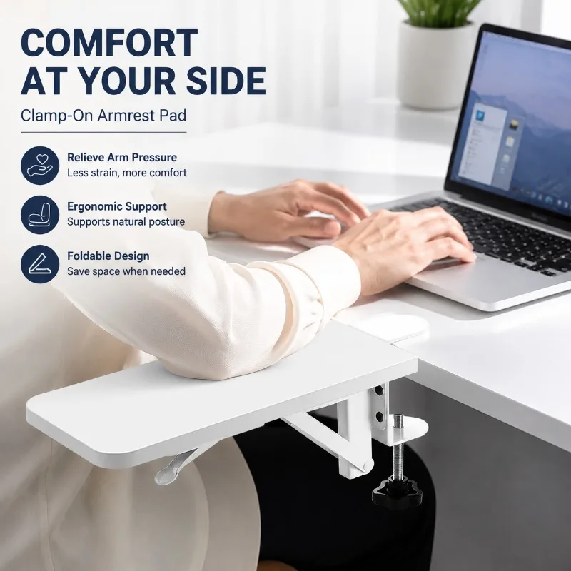 Foldable Computer Arm Support Bracket Wrist Rest Mouse Pad Desk Elbow Holder Desktop Extension Board Office Workstation Limb